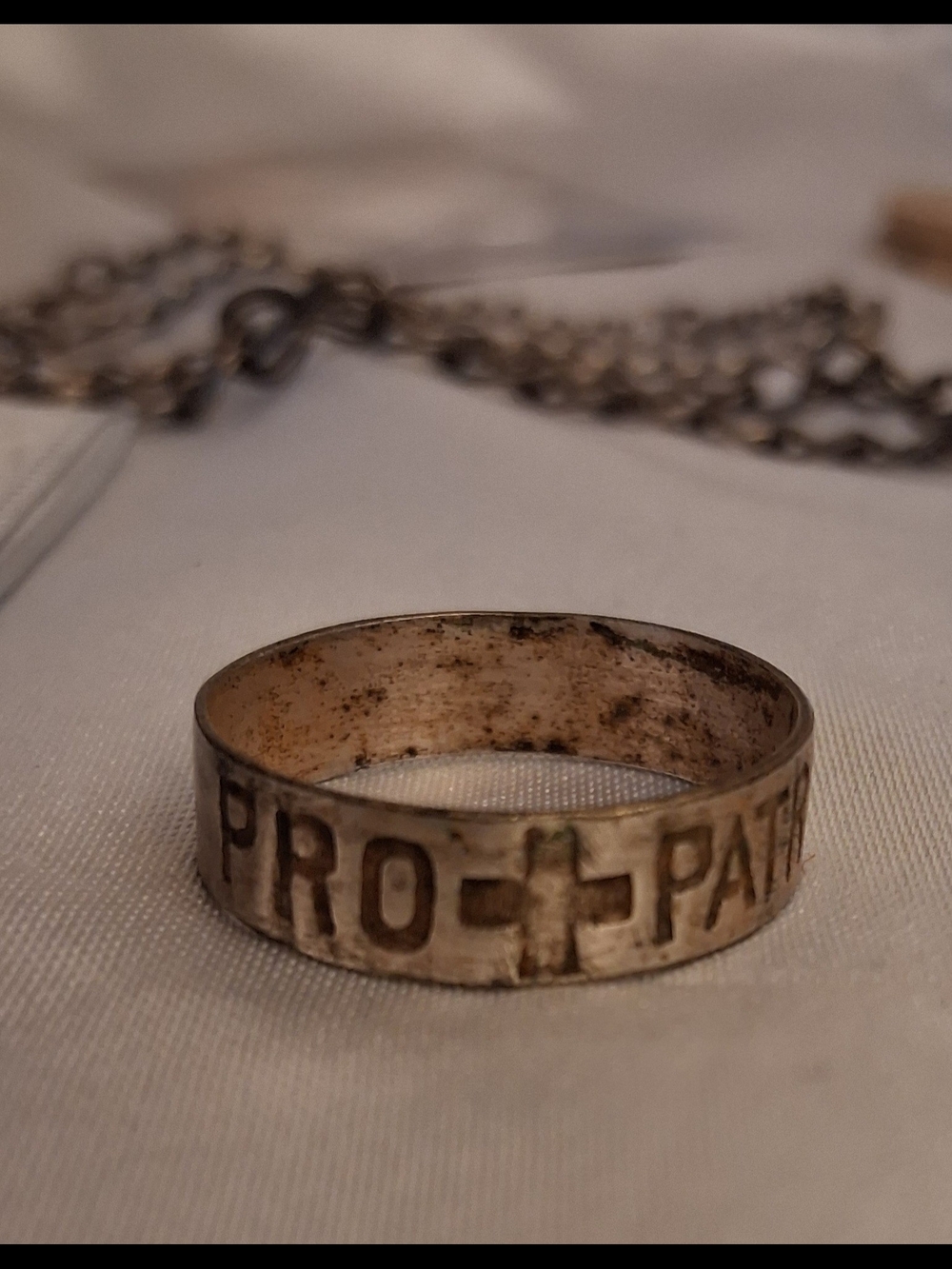Antique German Pro Patria Ring Ww1 Ww2 Medical Officer . Size 10 . Military